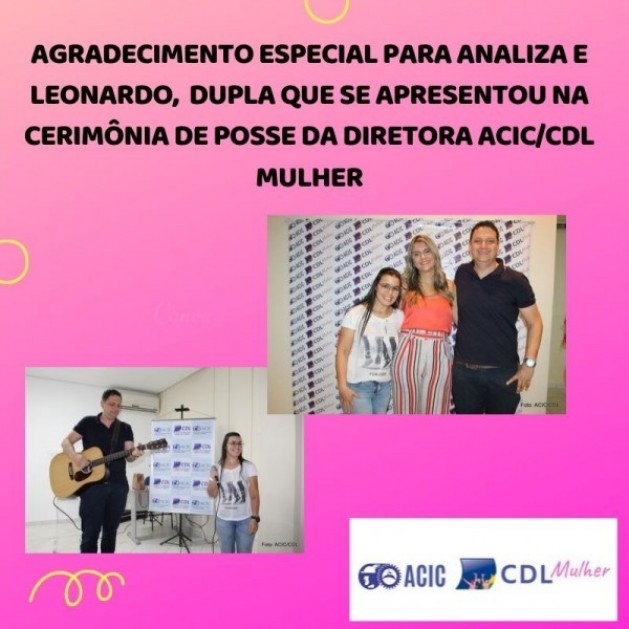 Agradecimento aos cantores, Analiza e Leonardo