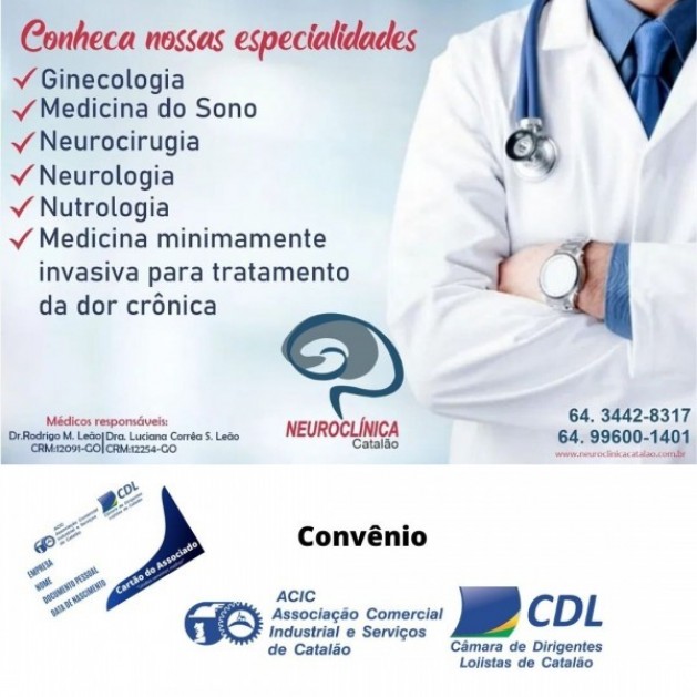   Dr. Rodrigo e Dra. Luciana fazem parte do convênio da ACIC/CDL 